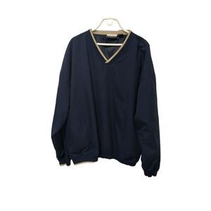 Performance Outfitters Men's Dark Blue V-Neck‎ Windbreaker XL